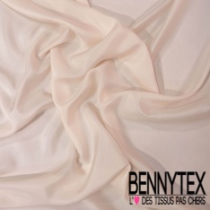 Pongé organza de soie uni rosée grise