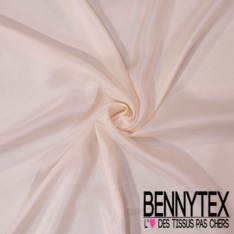 Pongé organza de soie uni rosée grise
