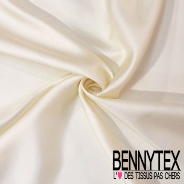 Twill de soie viscose uni écru
