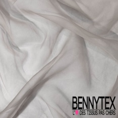 Organza de soie uni noir