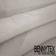 Organza de soie uni noir