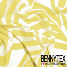 Voile de coton digital imprimé africain abstrait gazon blanc cassé