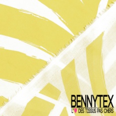 Voile de coton digital imprimé africain abstrait gazon blanc cassé