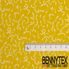 Satin coton élasthanne imprimé sakura rose fond rose nude pastel