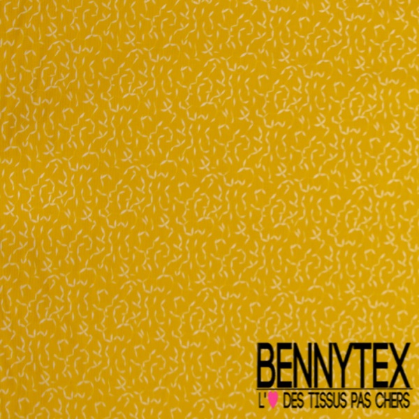 Satin coton élasthanne digitale imprimé abstrait blanc fond rayure verticale ton sur ton or de pépite