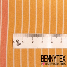 Crêpe viscose digital motif peau de bête noir fond crème