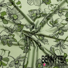 Fibranne viscose digitale imprimé géométrique pictural fond blanc cassé