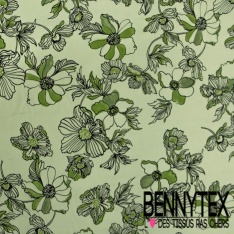 Fibranne viscose digitale imprimé géométrique pictural fond blanc cassé