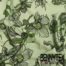 Fibranne viscose digitale imprimé géométrique pictural fond blanc cassé