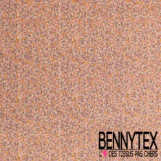 Coupon 3m coton style Liberty imprimé tropical fond noir