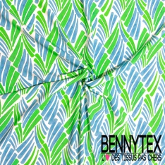 Crêpe viscose digital motif jeu de rayure art déco saumon camel abricot givré blanc discret