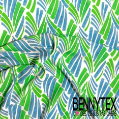 Crêpe viscose digital motif jeu de rayure art déco saumon camel abricot givré blanc discret