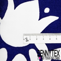 Twill satin viscose imprimé digital double base floral cachemire fond huile d'amande