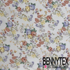 Fibranne viscose imprimé digital tableau fleur tropicale