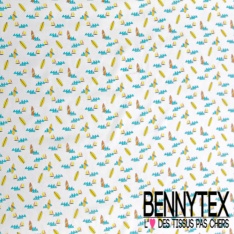 Fibranne viscose imprimé digital tableau fleur tropicale