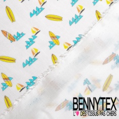 Fibranne viscose imprimé digital tableau fleur tropicale