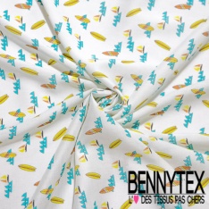 Fibranne viscose imprimé digital tableau fleur tropicale