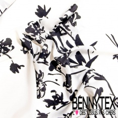 Crêpe de Chine 12 Mommes imprimé papier peint seventie's ton vert