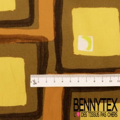 Voile de coton digital imprimé grand cachemire stylisé fond noir