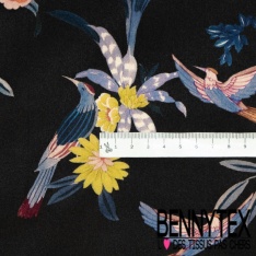 Fibranne viscose imprimé digital bouche rouge fond rose pastel