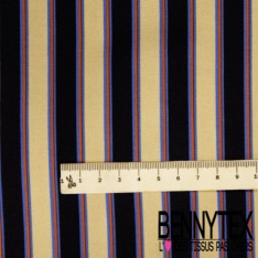 Fibranne viscose imprimé digital floral japonisant multicolore fond noir