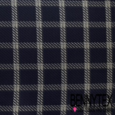 Coupon 3m coton natté quadrillage tartan bordeaux gris moyen