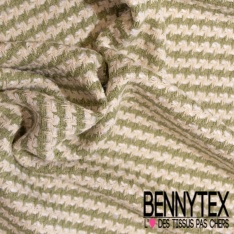 Coton natté quadrillage tartan blanc dicret gris clair fond marine