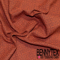 Coton natté rayure fantaisie amande blanc cassé crème