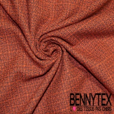 Coton natté rayure fantaisie amande blanc cassé crème