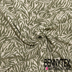 Fibranne viscose imprimé digital double base petit motif provençale fond bleu nuit