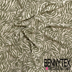 Fibranne viscose imprimé digital double base petit motif provençale fond bleu nuit