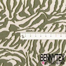 Fibranne viscose imprimé digital double base petit motif provençale fond bleu nuit