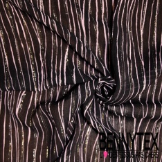 Mousseline crêpon viscose soie imprimé digital floral cachemire fond crème vanille petite laize