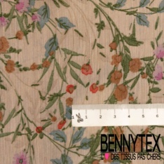 Mousseline crêpon viscose soie imprimé digital rayure fantaisie verticale parme noir lurex argent or petite laize