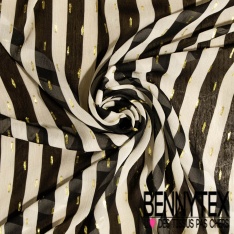 Mousseline crêpon viscose imprimé digital petite fleur des champs fond écru