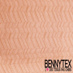 Guipure coton rayure ajourée fantaisie blanc cassé