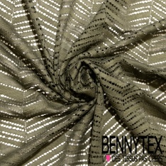 Guipure sinusoïde ajourée ton sur ton saumon givré