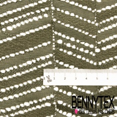 Guipure sinusoïde ajourée ton sur ton saumon givré