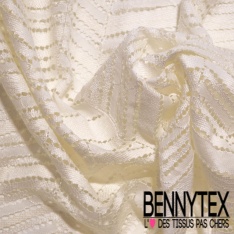 Guipure sinusoïde ajourée ton sur ton olive