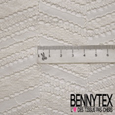 Guipure sinusoïde ajourée ton sur ton olive