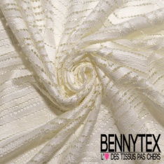 Guipure sinusoïde ajourée ton sur ton olive