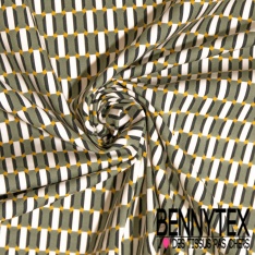 Satin coton élasthanne imprimé sakura rose fond rose nude pastel