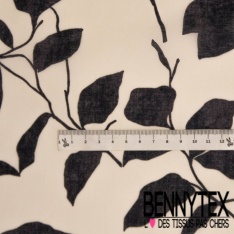 Voile de coton digital élasthanne imprimé bandana cachemire effet denim