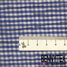 Coton seersucker motif carreaux jaune d'or jaune citron