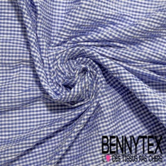 Coton seersucker motif carreaux jaune d'or jaune citron