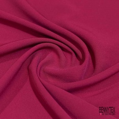 Crêpe polyester double retors uni noir certifié Oeko Tex