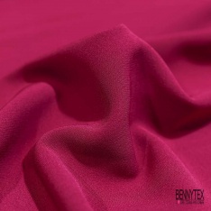 Crêpe polyester double retors uni noir certifié Oeko Tex