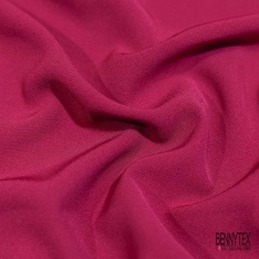 Crêpe polyester double retors uni noir certifié Oeko Tex