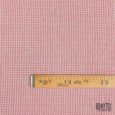 Coton seersucker motif petit vichy bleu roi blanc optique