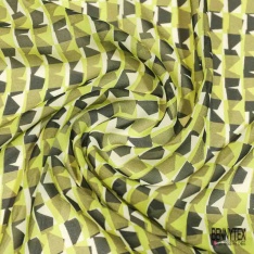 Crêpe voile viscose imprimé rayure horizontale fondue aquarelle saumon marine lilas anis